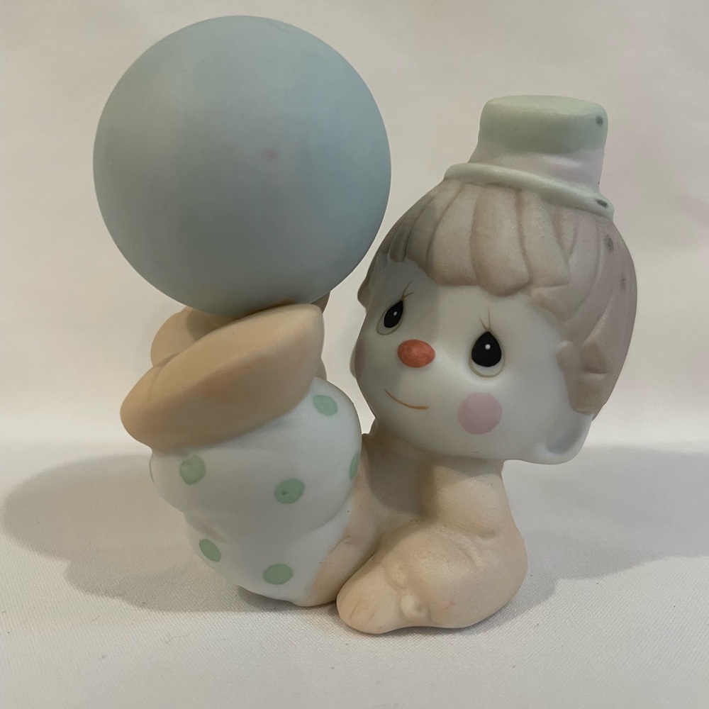 Precious Moments 1994 Child Figurine with Soft Blue and Green Details. EUC.